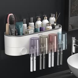 Thumbnail Kệ Treo Bàn Chải Đánh Răng OENON Dán Tường Có Kèm Cốc và Miếng Dán - OE041 2
