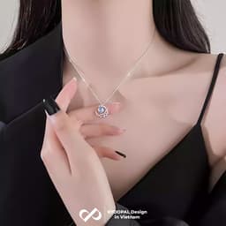 Thumbnail Dây chuyền bạc KYDOPAL đính đá cao cấp trang sức bạc nữ cá tính 925 - PAL9B4C7 1