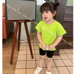Thumbnail Áo Thun Bé Gái Bé Trai Kiểu Dáng Basic Cotton Mềm, Mát Chất Lượng Cao BabyBoo - PiBo-CTCT 3