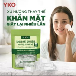 Thumbnail Khăn tắm, khăn mặt nén du lịch Yko chất liệu 100% sợi tư nhiên và rayon, phù hợp đi công tác du lịch 3