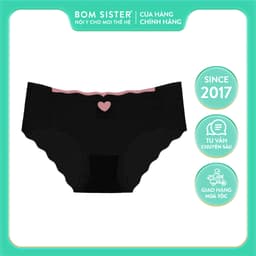 Thumbnail Quần lót nữ không viền, quần chip nữ siêu mỏng, họa tiết trái tim không đường may BOM SISTER Q23880 1