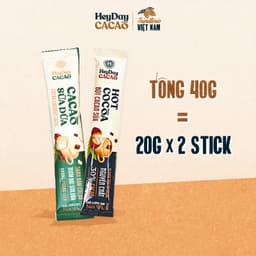 Thumbnail Combo 2 Gói 20g Bột Cacao Sữa Tiện Lợi và Bột Cacao Sữa Dừa Thuần Chay - Heyday Cacao 1