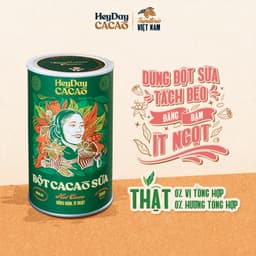 Thumbnail Lon 350g - Bột cacao sữa Bold gu đắng đậm, ít ngọt – Heyday Cacao 1