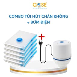Thumbnail Combo túi hút chân không quần áo chăn màn kèm máy hút chân không 1
