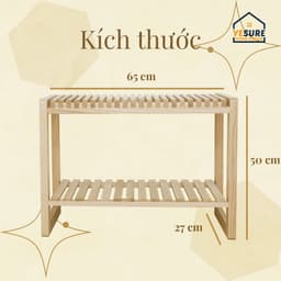 Thumbnail Kệ Gỗ Để Giầy Gỗ Tần Bì Tab Đầu Giường Kích Thước 65x50x27 Thiết Kế Thẩm Mỹ Lắp Đặt Dễ Dàng YESURE - Hàng chính hãng 1