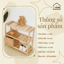 Thumbnail Kệ Gỗ Đa Năng Chất Liệu Gỗ Tần Bì Thiết Kế Đẹp Mắt Dễ Dàng Lắp Đặt YESURE 2