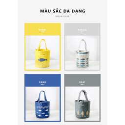 Thumbnail Túi Giữ Nhiệt Chống Thấm Túi Đựng Hộp Cơm Văn Phòng Trụ Đứng Có Dây Buộc Miệng YESURE Y1T1 - Hàng Chính Hãng 2