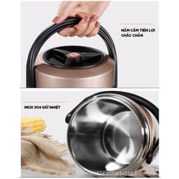 Thumbnail Hộp cơm văn phòng giữ nhiệt 3 tầng Hộp Cơm Inox 304 cao cấp giữ nhiệt lâu 6 - 8 tiếng YESURE - Hàng chính hãng 2