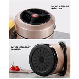 Thumbnail Hộp cơm văn phòng giữ nhiệt 3 tầng Hộp Cơm Inox 304 cao cấp giữ nhiệt lâu 6 - 8 tiếng YESURE - Hàng chính hãng 3