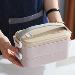 Thumbnail Hộp Cơm Văn Phòng Giữ Nhiệt Vỏ Nhựa Cao Cấp Ngăn Đựng Bằng Inox 304 Có Thể Tháo Rời Dung Tích 1600ml HLM-063 YESURE 4