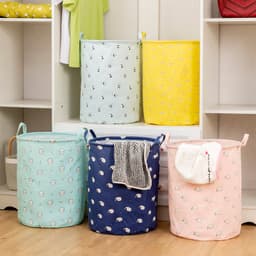 Thumbnail Giỏ Đựng Quần Áo Đồ Giặt Chăn Mền Thú Bông Đồ Chơi Trẻ Em Hoa Văn Trang nhã Sang Trọng YESURE HOME DECOR 3