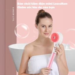 Thumbnail Bàn chải tắm điện mini cầm tay Lescolton thế hệ 2024 cọ sạch nhẹ nhàng giúp làm sạch thư giãn 4