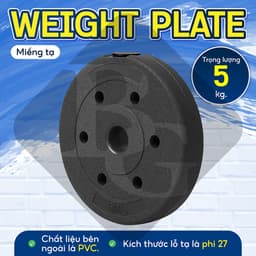 Thumbnail BG - Tạ miếng nhựa đặc ruột tạ bánh  5kg , 7,5kg , 10kg,15KG ,20kg 3