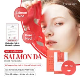 Thumbnail Mặt Nạ Vải Vi Sợi Be'Balance SALMON DA MICRO FIBER MASK 3in1 Làm Đẹp Da 1 hộp 10 miếng 2