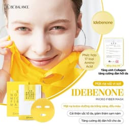 Thumbnail Mặt Nạ Vải Vi Sợi Be'Balance IDEBENONE MICRO FIBER MASK 3in1 Làm Đẹp Da 1 hộp 10 miếng 3