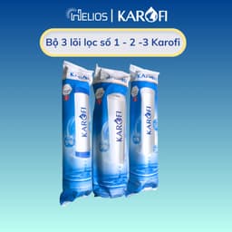 Thumbnail Bộ 3 Lõi lọc nước Karofi 1,2,3 dùng cho máy lọc nước RO có 3 cốc lọc 10inch - Hàng chính hãng 1