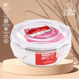 Thumbnail Hộp Cơm Thủy Tinh COBACOOK Chống Tràn Dùng Được Trong Lò Vi Sóng Nhiều Size Chịu Nhiệt 1