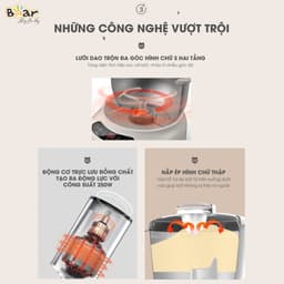 Thumbnail Máy Nhào Bột Bear 7L Đa Năng Ủ Bột, Trộn Bột, Nhồi Bột Nhanh Công Suất Lớn Bảo Hành Chính Hãng 18 Tháng - DM-B70V1 4