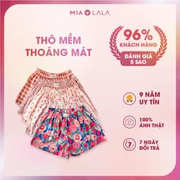 Thumbnail Quần short mặc nhà, quần đùi thô mềm mại, thoáng mát Mialala 3797 DQR02023797 1