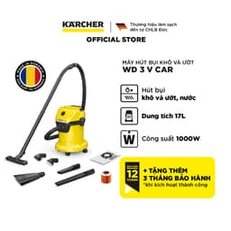 Thumbnail Máy hút bụi đa năng khô và ướt Karcher WD 3 V Car - Công suất 1000W - Dùng cho gia đình và ô tô 2