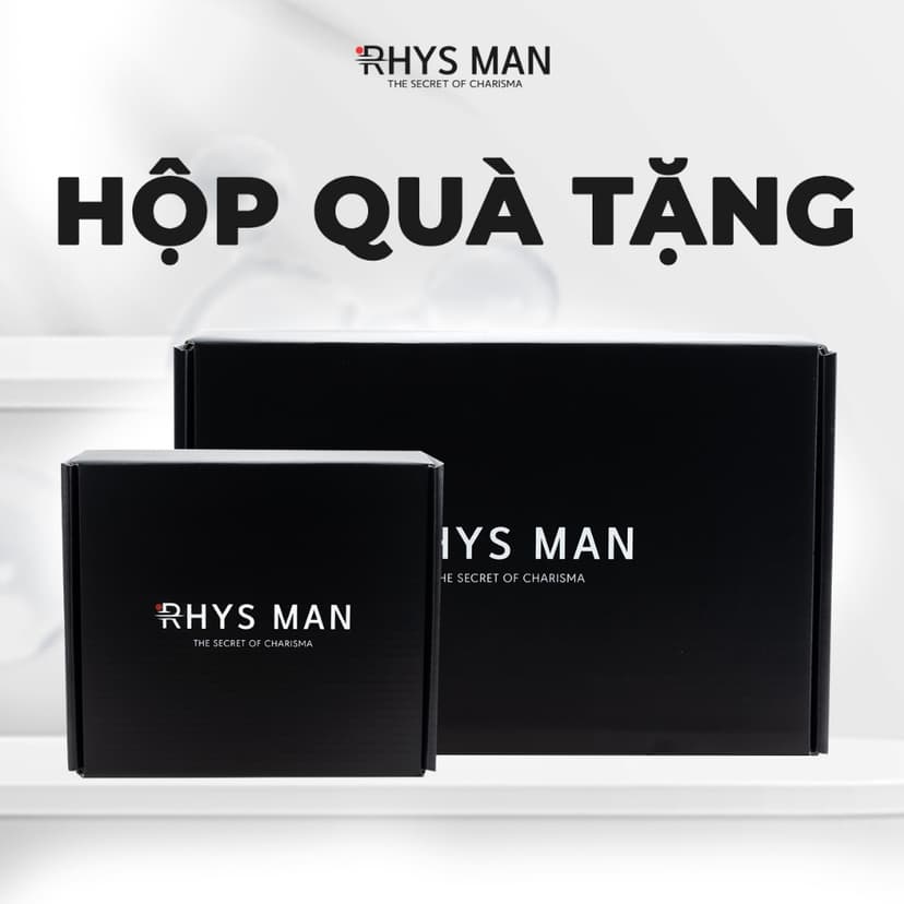 Ảnh Hộp Quà Tặng RHYS MAN Đựng Quà Sinh Nhật Màu Đen Sang Trọng 1