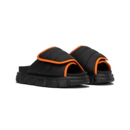 Thumbnail Dép Nam Nữ Tăng Chiều Cao THE LARVA WOLF SLIDE SANDAL - BLACK & ORANGE 3