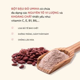 Thumbnail Bột đậu đỏ hữu cơ UMIHOME 40G - Đắp mặt nạ dưỡng da, tắm trắng, tẩy da chết mờ thâm với Bột đậu đỏ hữu cơ 3