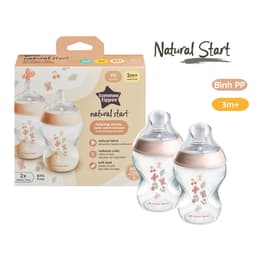 Thumbnail Bình Sữa PP Ty Siêu Mềm Tự Nhiên Tommee Tippee Natural Start 260ml, Núm Ty Của Bình 3-6 Tháng, Hồng (Bình Đôi, Tách Lẻ) 1