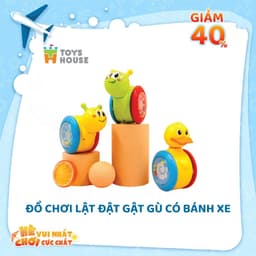 Thumbnail Đồ chơi lật đật gật gù có bánh xe cho bé hình thú dễ thương Toyshouse 008-2 Tiêu chuẩn Châu Âu EN71 2