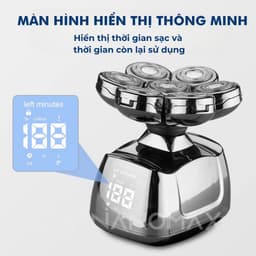 Thumbnail Máy Cạo Râu Không Dây Đa Năng Nanomax JK 1360 Lưỡi Dao Veener Vòng Đôi Chống Thấm Nước IPX6 Đế Sạc Cảm Ứng Tặng Kèm 6 Đầ 2