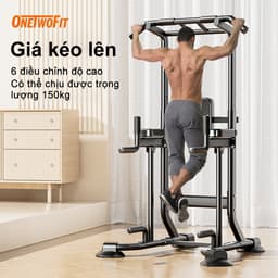 Thumbnail OneTwoFit Xà đơn xà kép Có đệm Pull Up Bar 6 điều chỉnh độ cao Chịu được 150kg, xà đơn đa năng 1
