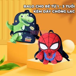 Thumbnail Balo cho bé trai bé gái 1989KIDS SHOP đi học mầm non mẫu giáo hình thú 3D đáng yêu phù hợp 1-3 tuổi BL12 1