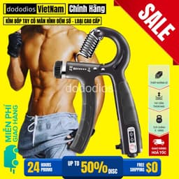 Thumbnail Kìm Bóp Tay, Kìm Tập Cơ Tay, Dụng Cụ Tập Gym Tại Nhà Điều Chỉnh Lực Có Đếm 5-60kg - Chính Hãng Dododios 1