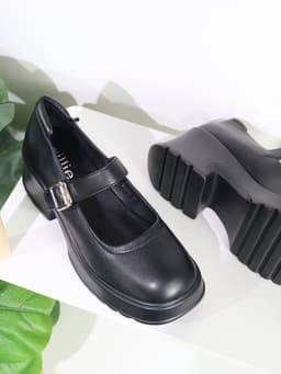 Thumbnail Giày Lolita Nữ Cillie Mary Jane Cổ Thấp Đế Cao 6cm Chất Da Lì Quai Dây Cài 1143 3