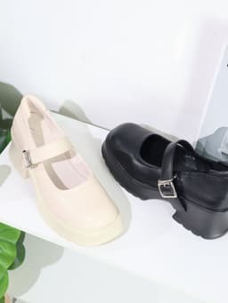 Thumbnail Giày Lolita Nữ Cillie Mary Jane Cổ Thấp Đế Cao 6cm Chất Da Lì Quai Dây Cài 1143 4