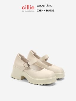 Thumbnail Giày Lolita Nữ Cillie Mary Jane Cổ Thấp Đế Cao 6cm Chất Da Lì Quai Dây Cài 1143 1