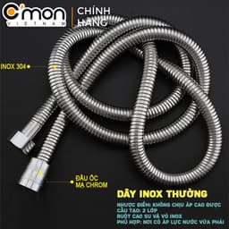 Thumbnail Dây sen vệ sinh inox 1.2m - 2m C'mon DS-01 3