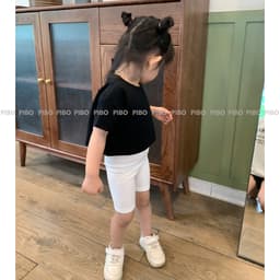 Thumbnail Quần Leggin Đùi Bé Gái Vải Co Dãn Cực Tốt Lên Ôm Siêu Yêu, Quần Legging Bé Gái, Quần Biker Thun Bé Gái Babyboo-Pibo- LGN 4