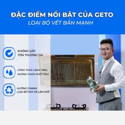 Thumbnail Bình xịt tẩy dầu mỡ nhà bếp GETO 500ml đánh bay vết bẩn cứng đầu trên xoong nồi, tường gạch, lưới máy hút mùi 4