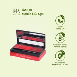 Thumbnail Khay Son Lì Hoa Mai Mộc An 5 Màu Tiết Kiệm, Không Chứa Chì, Dưỡng Môi Mềm Mịn 9g 4