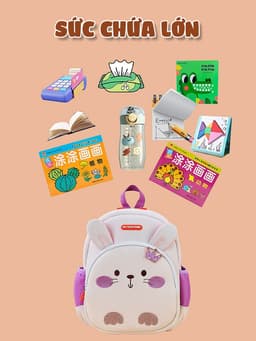 Thumbnail Balo cho bé trai bé gái mẫu giáo mầm non 1989KIDS SHOP mềm mại nhẹ nhàng đáng yêu kích thước 29x24x11cm 4