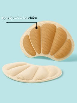 Thumbnail Miếng Dán Lót Gót Giày Vỏ Sò MINSU M5514 Đệm Chống Trầy Chân, Bị Rộng Chuyên Cho Giày Cao Gót, Thể Thao Nữ 4