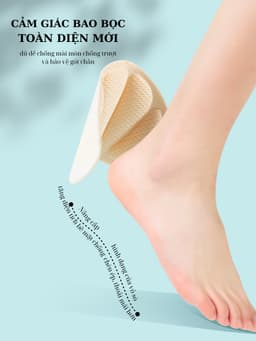 Thumbnail Miếng Dán Lót Gót Giày Vỏ Sò MINSU M5514 Đệm Chống Trầy Chân, Bị Rộng Chuyên Cho Giày Cao Gót, Thể Thao Nữ 1
