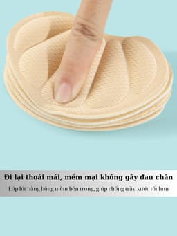 Thumbnail Miếng Dán Lót Gót Giày Vỏ Sò MINSU M5514 Đệm Chống Trầy Chân, Bị Rộng Chuyên Cho Giày Cao Gót, Thể Thao Nữ 3