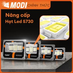 Thumbnail Đèn Pha Led Năng Lượng Mặt Trời Modi Solar Vỏ Nhôm Đúc Nâng Cấp Độ Sáng 2