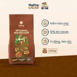 Thumbnail Túi 200g Bột cacao nguyên chất Việt Nam 100% Heyday - Dòng Balanced phổ thông - Vị đắng đậm 1