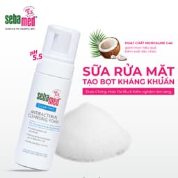 Thumbnail Combo 2 chai Sữa rửa mặt tạo bọt kháng khuẩn giảm mụn Sebamed Cleansing Foam pH5.5 (150ml) 2