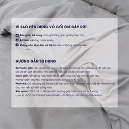 Thumbnail Vỏ gối ôm Changmi Bedding 100% Cotton Sateen tự nhiên - 40 x 110 cm (1 chiếc) 4