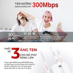 Thumbnail Bộ Mở Rộng Sóng Wifi Mercusys MW300RE / ME10 Chuẩn N 300Mbps 3