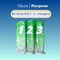 Thumbnail Bộ 3 lõi lọc nước dùng Kangaroo Eco 123 dùng cho máy lọc nước có 3 cốc lọc 10inch- Hàng chính hãng 1